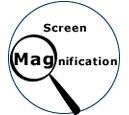 an image of a screen with a magnifying glass in front of it